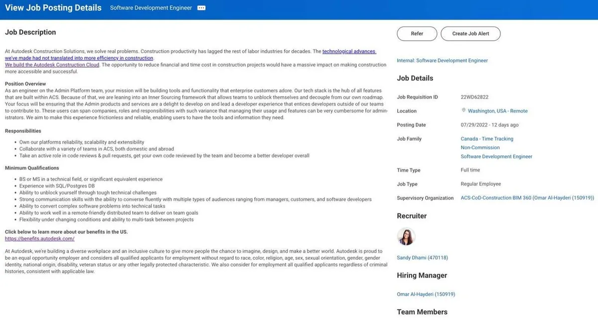 We are hiring (a lot) at Autodesk | Software Engineering Career - Blind