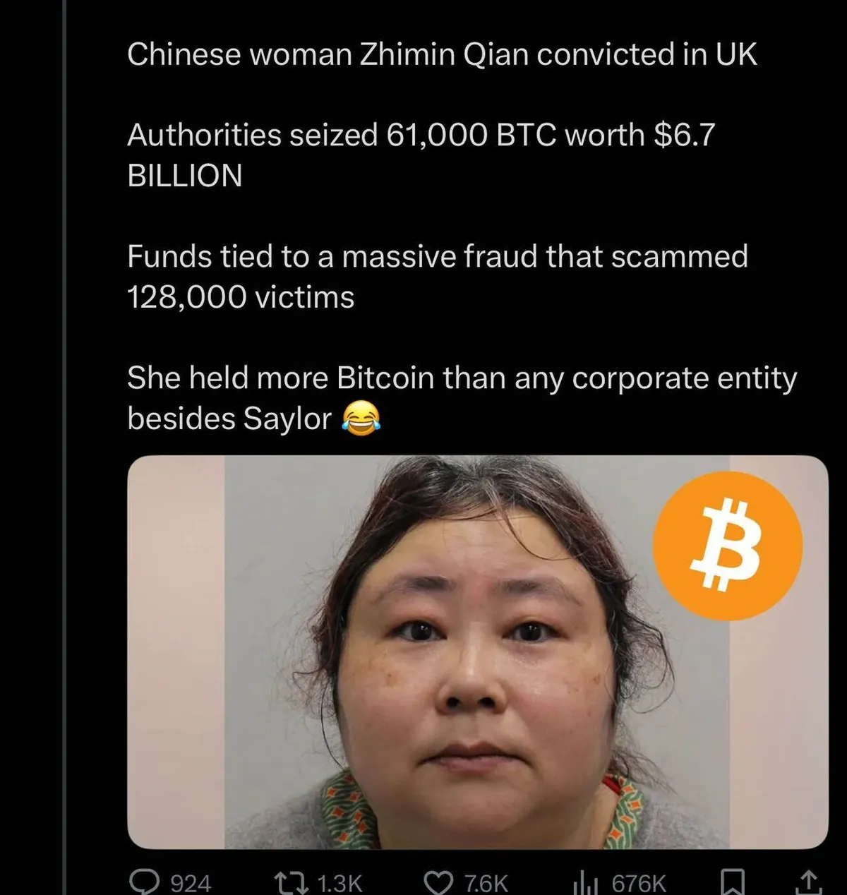 61k BTC seized $6.7 billion worth | Stocks & Investments - Blind