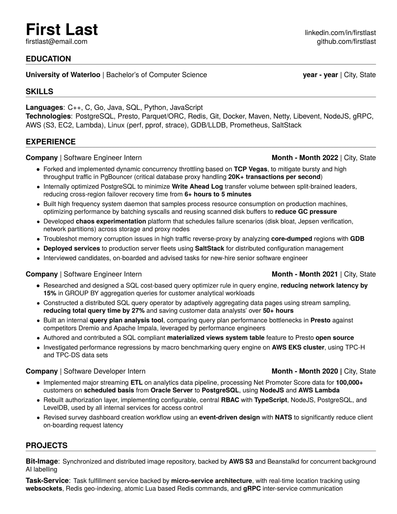Resume Review for Internships - Res good resume format for engineers