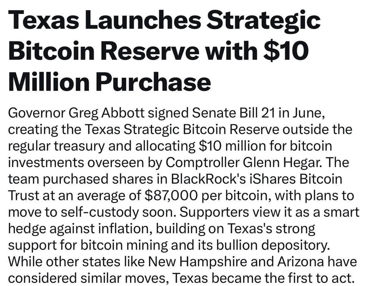 Texas becomes first state to buy Bitcoin | Stocks & Investments - Blind