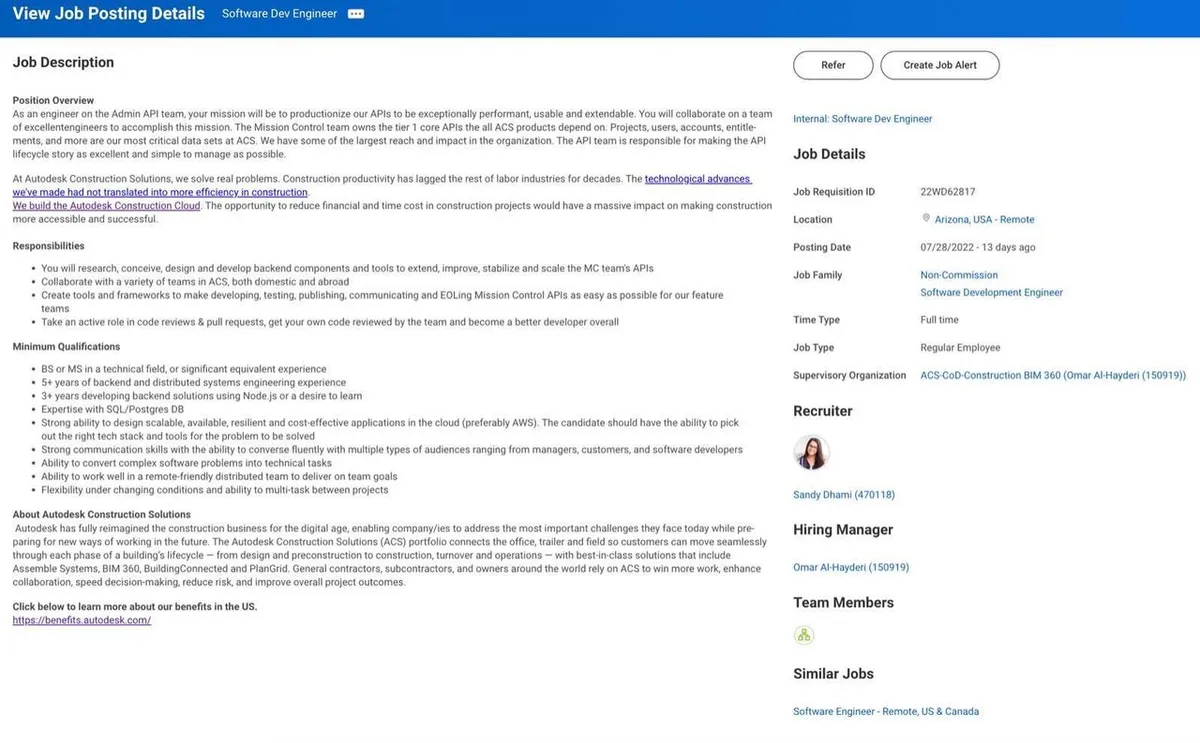 We are hiring (a lot) at Autodesk | Software Engineering Career - Blind