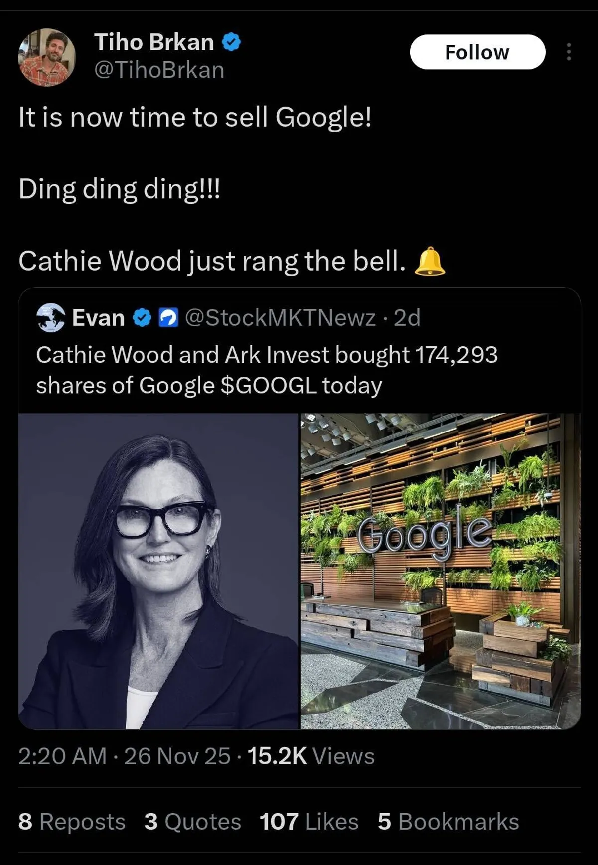 GOOG stock price will crash soon because... | Tech Industry - Blind